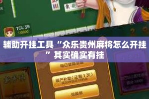 辅助开挂工具“众乐贵州麻将怎么开挂”其实确实有挂
