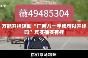 万能开挂辅助“广西八一字牌可以开挂吗”其实确实有挂