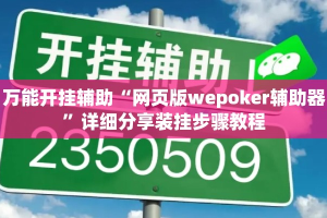 万能开挂辅助“网页版wepoker辅助器”详细分享装挂步骤教程