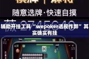 辅助开挂工具“wepoker透视作弊”其实确实有挂