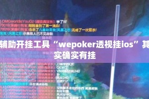 辅助开挂工具“wepoker透视挂ios”其实确实有挂