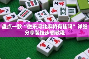 盘点一款“微乐河北麻将有挂吗”详细分享装挂步骤教程