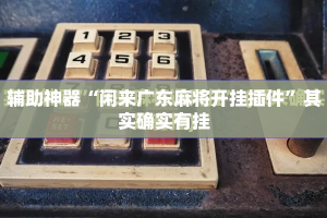 辅助神器“闲来广东麻将开挂插件”其实确实有挂