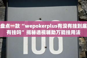 盘点一款“wepokerplus有没有挂到底有挂吗”揭秘透视辅助万能挂用法