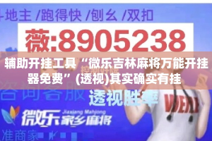 辅助开挂工具“微乐吉林麻将万能开挂器免费”(透视)其实确实有挂 