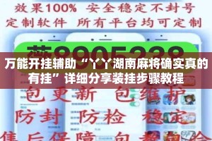 万能开挂辅助“丫丫湖南麻将确实真的有挂”详细分享装挂步骤教程
