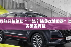 万能开挂辅助“一起宁德游戏辅助器”其实确实有挂