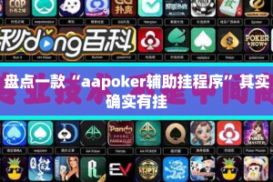 盘点一款“aapoker辅助挂程序”其实确实有挂