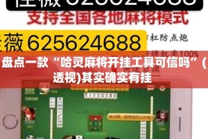 盘点一款“哈灵麻将开挂工具可信吗”(透视)其实确实有挂 