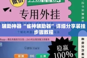 辅助神器“雀神辅助器”详细分享装挂步骤教程