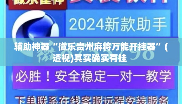 辅助神器“微乐贵州麻将万能开挂器	”(透视)其实确实有挂 