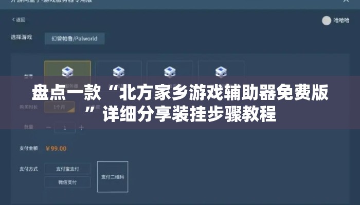 盘点一款“北方家乡游戏辅助器免费版”详细分享装挂步骤教程