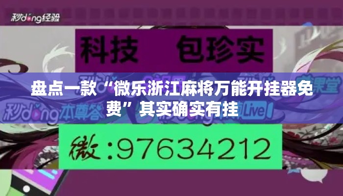 盘点一款“微乐浙江麻将万能开挂器免费”其实确实有挂