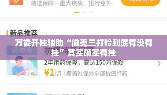 万能开挂辅助“微壳三打哈到底有没有挂”其实确实有挂