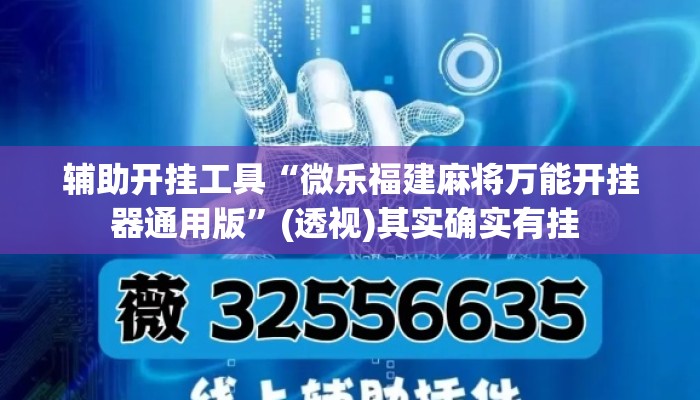 辅助开挂工具“微乐福建麻将万能开挂器通用版”(透视)其实确实有挂 