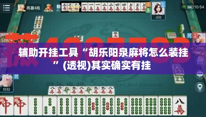 辅助开挂工具“胡乐阳泉麻将怎么装挂	”(透视)其实确实有挂 