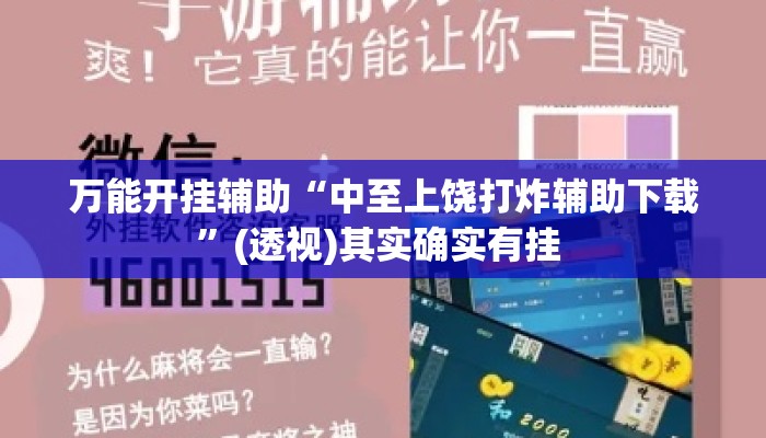 万能开挂辅助“中至上饶打炸辅助下载	”(透视)其实确实有挂 