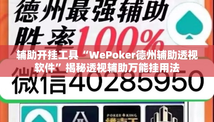 辅助开挂工具“WePoker德州辅助透视软件	”揭秘透视辅助万能挂用法