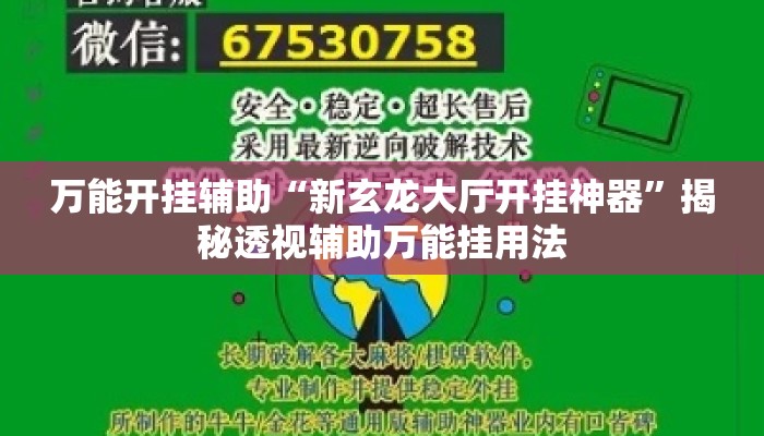 万能开挂辅助“新玄龙大厅开挂神器	”揭秘透视辅助万能挂用法