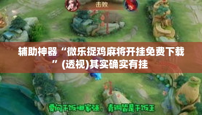 辅助神器“微乐捉鸡麻将开挂免费下载”(透视)其实确实有挂 