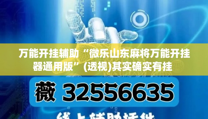 万能开挂辅助“微乐山东麻将万能开挂器通用版”(透视)其实确实有挂 