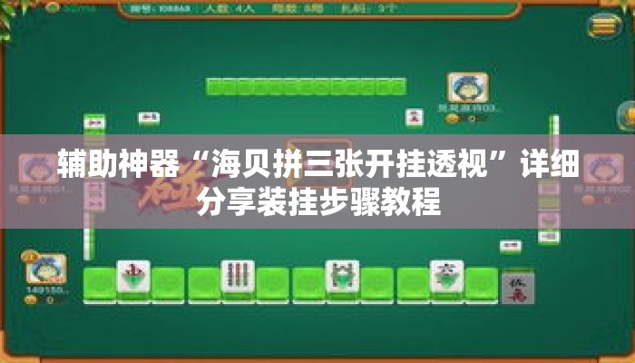 辅助神器“海贝拼三张开挂透视”详细分享装挂步骤教程