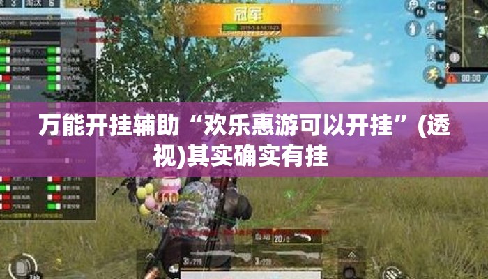 万能开挂辅助“欢乐惠游可以开挂”(透视)其实确实有挂 
