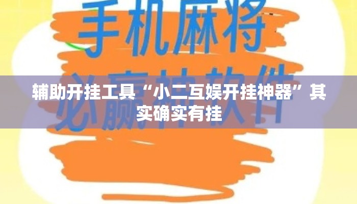 辅助开挂工具“小二互娱开挂神器”其实确实有挂