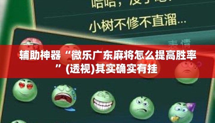 辅助神器“微乐广东麻将怎么提高胜率	”(透视)其实确实有挂 