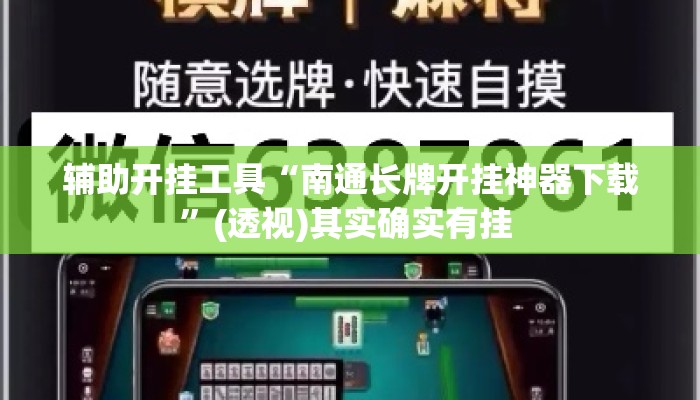 辅助开挂工具“南通长牌开挂神器下载”(透视)其实确实有挂 