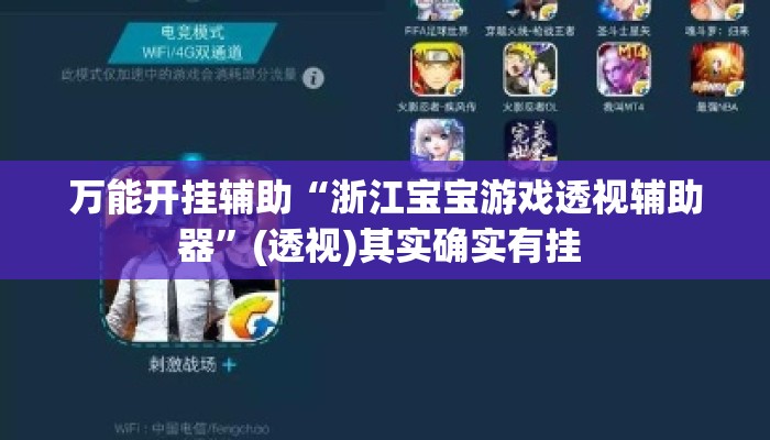 万能开挂辅助“浙江宝宝游戏透视辅助器”(透视)其实确实有挂 