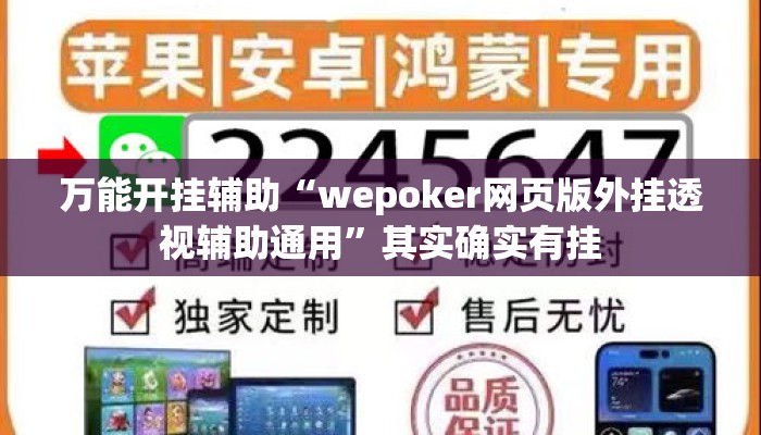 万能开挂辅助“wepoker网页版外挂透视辅助通用”其实确实有挂