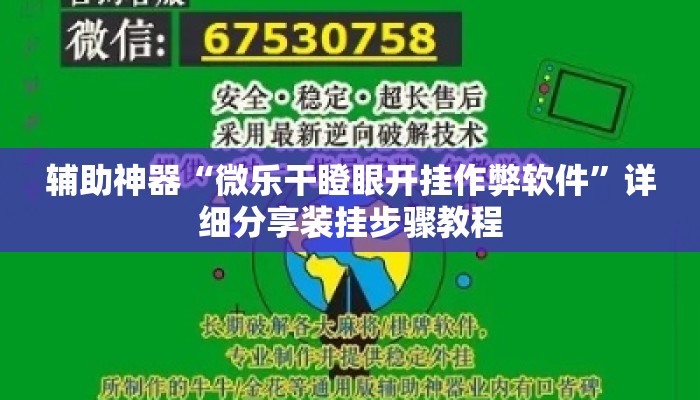 辅助神器“微乐干瞪眼开挂作弊软件	”详细分享装挂步骤教程