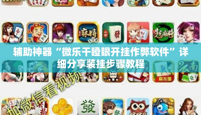 辅助神器“微乐干瞪眼开挂作弊软件”详细分享装挂步骤教程