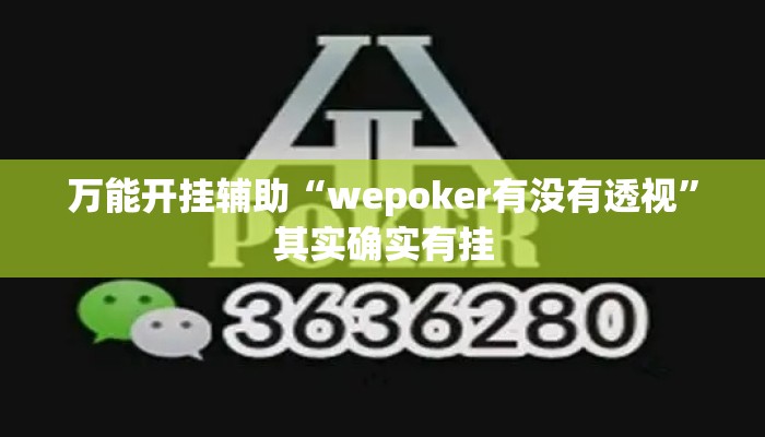 万能开挂辅助“wepoker有没有透视”其实确实有挂