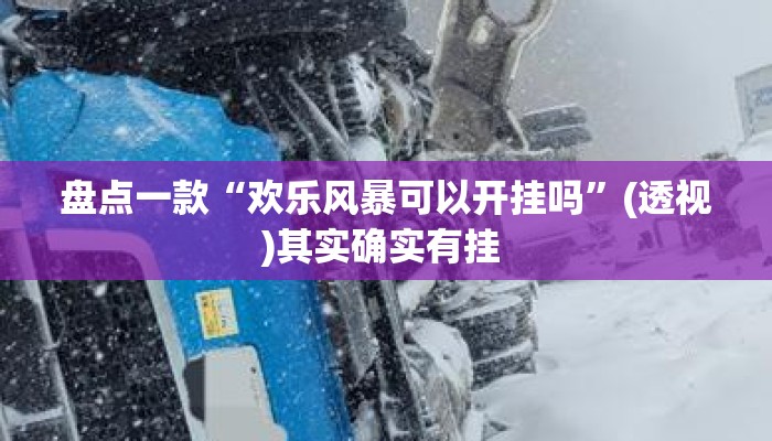 盘点一款“欢乐风暴可以开挂吗”(透视)其实确实有挂 