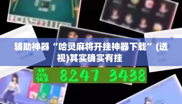 辅助神器“哈灵麻将开挂神器下载”(透视)其实确实有挂 