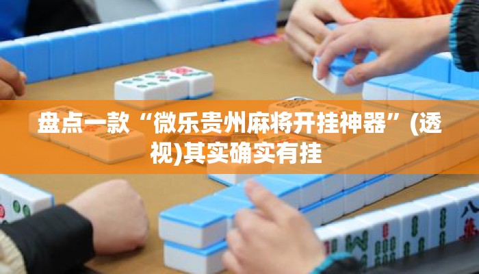 盘点一款“微乐贵州麻将开挂神器	”(透视)其实确实有挂 