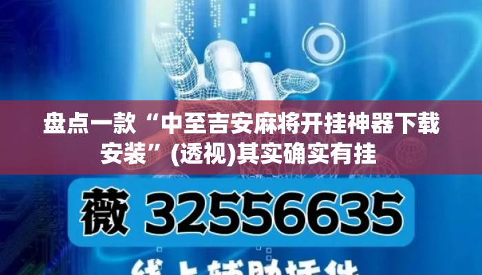 盘点一款“中至吉安麻将开挂神器下载安装	”(透视)其实确实有挂 