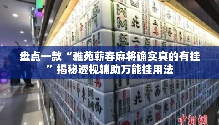 盘点一款“雅苑蕲春麻将确实真的有挂	”揭秘透视辅助万能挂用法