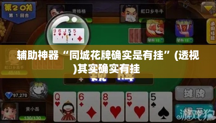 辅助神器“同城花牌确实是有挂”(透视)其实确实有挂 