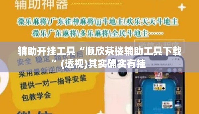 辅助开挂工具“顺欣茶楼辅助工具下载”(透视)其实确实有挂 