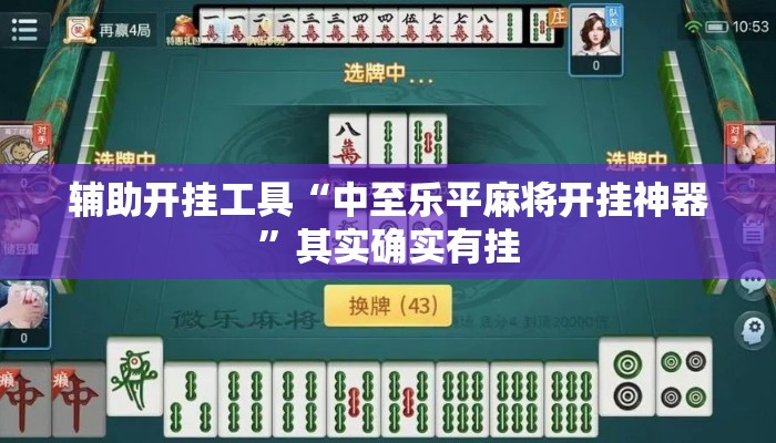 辅助开挂工具“中至乐平麻将开挂神器”其实确实有挂