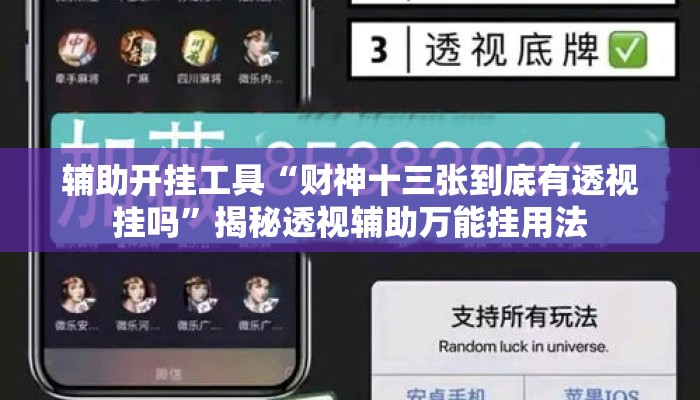辅助开挂工具“财神十三张到底有透视挂吗	”揭秘透视辅助万能挂用法