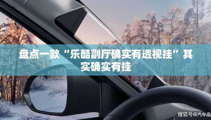 盘点一款“乐酷副厅确实有透视挂”其实确实有挂