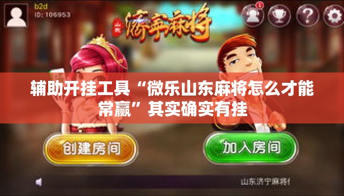 辅助开挂工具“微乐山东麻将怎么才能常赢”其实确实有挂