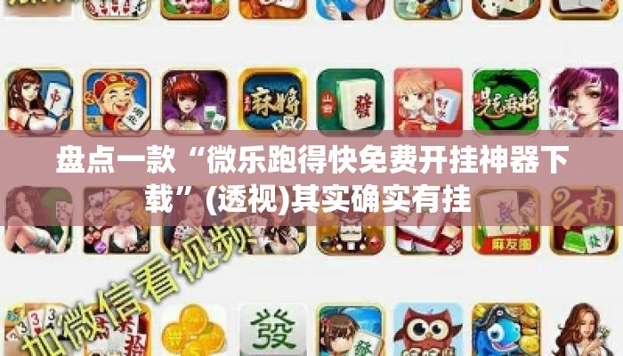 盘点一款“微乐跑得快免费开挂神器下载”(透视)其实确实有挂 