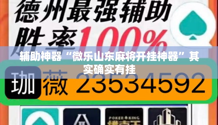 辅助神器“微乐山东麻将开挂神器”其实确实有挂