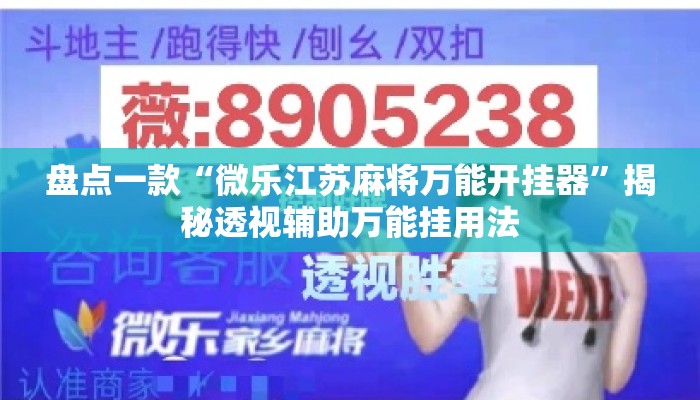 盘点一款“微乐江苏麻将万能开挂器”揭秘透视辅助万能挂用法