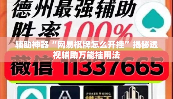 辅助神器“网易棋牌怎么开挂”揭秘透视辅助万能挂用法